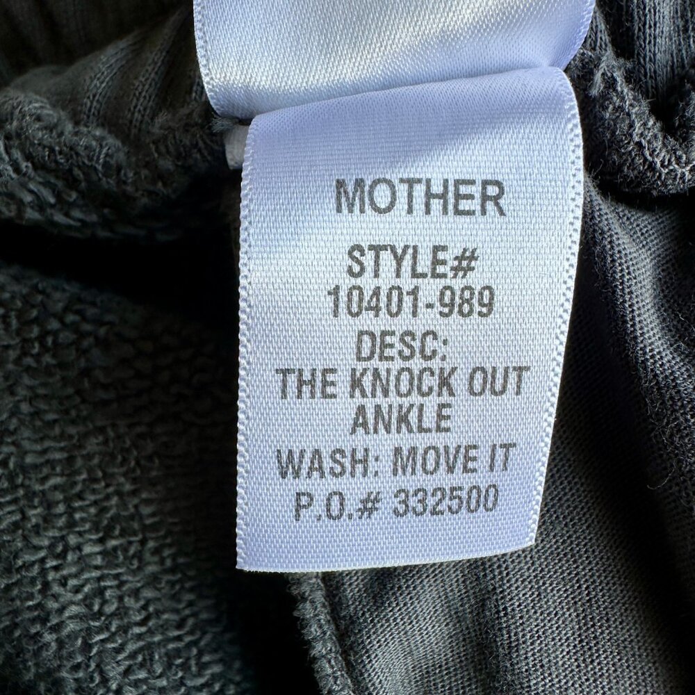 NWT MOTHER DENIM Women's Knock Out Ankle Pant Faded Black 100% Cotton L $188 - Picture 12 of 15